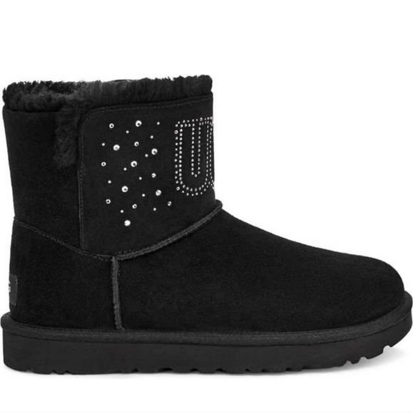 Ugg Classic Gem Mini Faux Fur Rhinestone Boots #228 - Picture 6 of 11